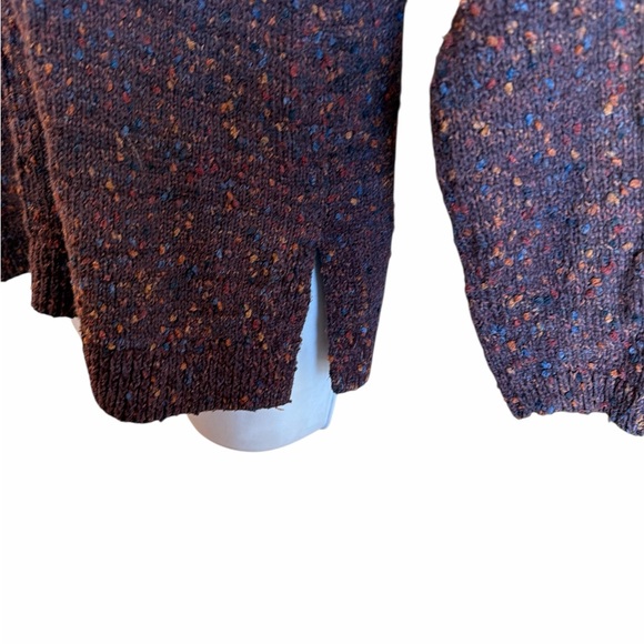 J.Jill Sweater Size M Petite Plum Burgundy Pullover Long Sleeves Relaxed Fit - Picture 4 of 12